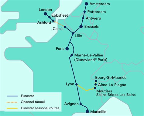 eurostar train map paris to london
